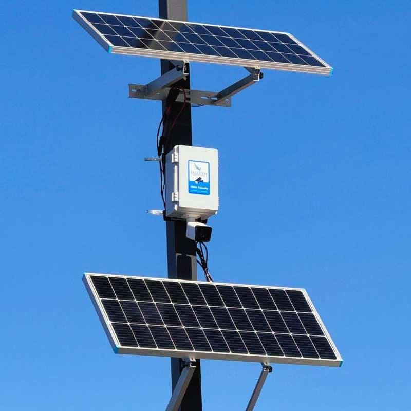 Eagle Eye Solar Camera Kit on Utility Pole 2 panels