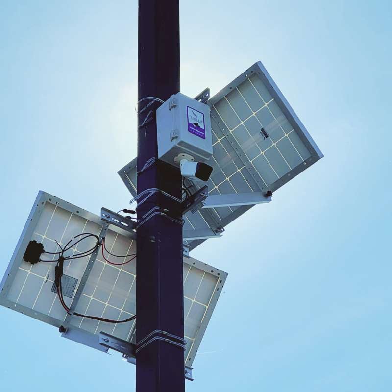 Eagle Eye Solar Camera Kit on Utility Pole